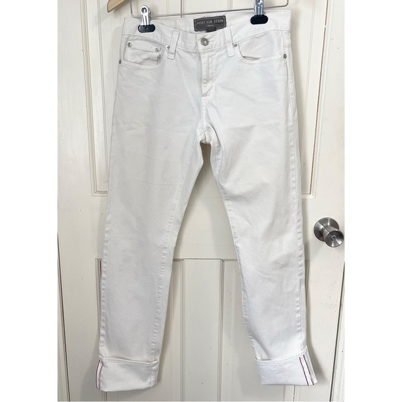 J Crew Point Sur Slim Stacker Japanese Selvedge Jean in Marshmallow Size 25 - Picture 5 of 11